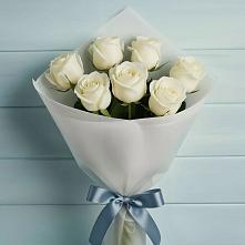 Букет 7 Белых роз Эдлесс Лав #REPLACE_PRED# Левокумском
