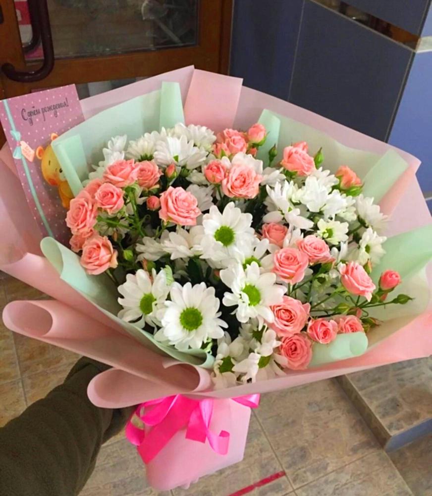 Букет цветов из: Розы и Хризантемы в Левокумском