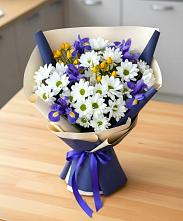 Букет цветов из:  Розы, Ирисы и Хризантемы в Левокумском