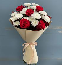 Букет цветов из:  Розы и Хризантемы в Левокумском