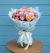 Букет цветов из:  Хризантемы и Розы #REPLACE_PRED# Левокумском